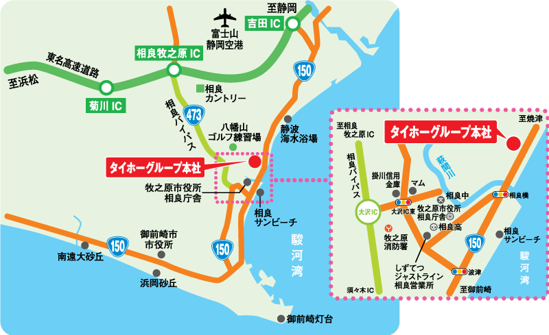 タイホーグループ本社地図